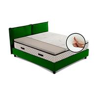 GEEMMA s.r.l. Surmatelas correcteur 100% Latex Haut 5 cm antimicrobien avec Tissu Anti-odeurs déhoussable sur 4 côtés avec Fil en Argent électrostatique Simple ou sur Mesure 90x200cm
