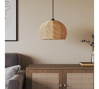 GeenYuu Abat-jour Ø 36 x 26 cm en fer et papier de rechange pour lampe suspendue et lampadaire, style bohème vintage, couvercle anti-éblouissement, accessoire pour salon, chambre à coucher