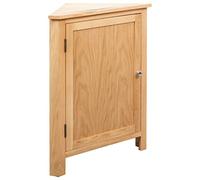 GeenYuu Armoire d'angle en Bois de chêne Massif 59 x 45 x 80 cm Meuble Rangement avec tiroir et Porte pour Cuisine Salon Bureau Chambre, Placard vestiaire modulable pour Organiser Documents et