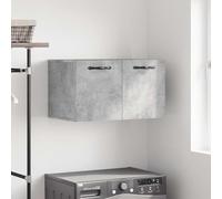 GeenYuu Armoire Murale Gris béton en Bois d'ingénierie 60x36,5x35 cm Meuble de Rangement Suspendu avec étagère pour Bureau Salon Cuisine Chambre Atelier