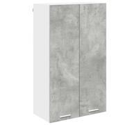 GeenYuu Armoire suspendue avec porte - Gris béton - En bois - 60 x 31 x 100 cm - Armoire de rangement avec 2 portes à charnière - Durable et robuste - Pour cuisine, intérieur, polyvalente et facile