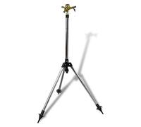GeenYuu Arroseur en Zinc sur trépied avec buse rotative réglable, diffuseur d'irrigation Circulaire pour pelouse et Jardin, Pression 20-100 PSI, portée 24 m diamètre, raccord Universel 1/2 Pouces
