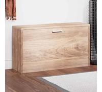 GeenYuu Banc à chaussures en chêne 80 x 24 x 45 cm, en bois MDF solide avec espace de rangement pour 5 à 6 paires de chaussures, étagère à chaussures pratique pour couloir, entrée, garde-robe élégante