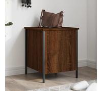 GeenYuu Banc Coffre de Rangement chêne Marron 40x42,5x50 cm Bois d'ingénierie Robuste pour entrée Salon Chambre avec Compartiment et Couvercle abattant Pratique