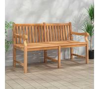 GeenYuu Banc de jardin 150 cm en teck massif avec dossier et accoudoirs - Banc de jardin résistant aux intempéries pour terrasse, balcon et jardin - Banc en bois solide pour des sièges calmes en