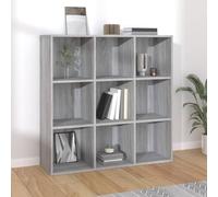 GeenYuu Bibliothèque en chêne Sonoma gris 98 x 29 x 97,5 cm, étagère sur pied avec 9 compartiments, bibliothèque moderne pour salon, chambre à coucher, bureau