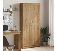 GeenYuu Buffet haut en chêne artisanal, 82,5 x 30,5 x 185 cm, en bois d'ingénierie, étagère sur pied, avec beaucoup d'espace de rangement, bibliothèque pour salon, chambre à coucher, bureau