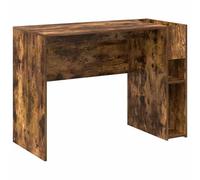GeenYuu Bureau en chêne fumé 109 x 50 x 78 cm avec espace de rangement, tiroir, étagère, bureau, bureau, ordinateur portable, écran PC, jeu