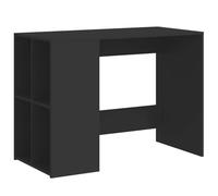 GeenYuu Bureau noir en bois 102 x 50 x 75 cm avec espace de rangement, tiroir, étagère, étagère pour bureau, bureau, chambre d'adolescent, pour écrire, apprendre et jouer