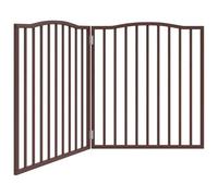 GeenYuu But pour chien pliable marron aspect chêne en peuplier 160 cm avec pointe bombée autoportante peu encombrante pour chiens de petite et moyenne taille