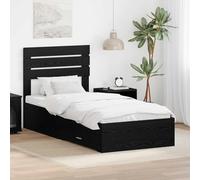 GeenYuu Cadre de lit en Bois d'ingénierie avec tiroir et tête de lit, sommier Plateforme avec Rangement intégré, Meuble Chambre Adulte et Enfant, Design Moderne Minimaliste, Dimensions réglables