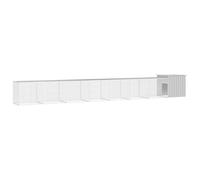 GeenYuu Cage pour Poules en Acier galvanisé Gris 800x91x100 cm avec Porte verrouillable et 6 Cages d'extension pour enclos sécurisé et Habitat ventilé