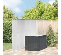 GeenYuu Cage volière pour Oiseaux en Acier galvanisé Anthracite 165 x 165 x 200 cm Habitat extérieur spacieux avec perchoir, mangeoire, échelle et Jouets pour Perroquet, Perruche, canari, calopsitte