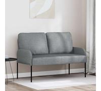 GeenYuu Canapé avec Coussin 110 cm Gris Clair en contreplaqué Moderne avec accoudoirs, Dossier Confortable, Pieds en métal, idéal Salon séjour Bureau pour détente, Assise Pratique et Design élégant