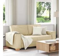 GeenYuu Canapé de salon 2 places crème, 180 cm, housse en tissu polyester, avec accoudoirs larges, cadre en bois et métal solide, canapé de salon confortable pour votre maison