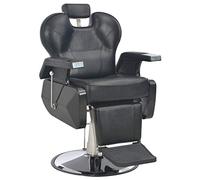 GeenYuu Chaise de coiffeur noire en cuir synthétique 72 × 68 × 98 cm avec repose-pieds hydraulique réglable en hauteur pivotant dossier réglable appui-tête ergonomique pour salon de coiffure, salon de