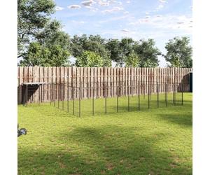 GeenYuu Chenil Noir en Acier Enduit de Poudre avec Toit résistant à l'eau 25,41 m² pour Chien, Niche enclos extérieur avec Porte verrouillable, Ventilation optimale pour Jardin terrasse Cour
