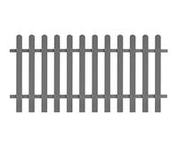 GeenYuu Clôture à lattes en bois composite WPC - 200 x 100 cm - Gris - Avec 12 lattes - Pour jardin, terrasse, brise-vue et séparation de terrain - Résistant aux intempéries - Durable