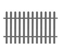 GeenYuu Clôture à lattes WPC - 200 x 120 cm - Gris - En bois et plastique composite - Robuste et résistante aux intempéries - Avec 12 lattes - Idéale pour jardin, terrasse, brise-vue et délimitation