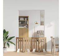 GeenYuu Clôture pliable pour animaux de compagnie en bois de chêne Artisan 4 pièces 201 x 38 x 70 cm avec panneaux pliants flexibles pour l'intérieur, montage facile sans perçage, parc stable et