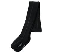 GeenYuu Collants pour enfant noir avec bandes pailletées en Lurex, 75 % coton, taille élastique, taille 128, pour filles, garçons, tout-petits, respirants, résistants, talon et orteils renforcés