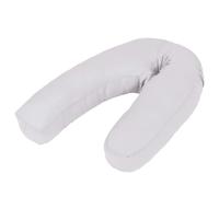 GeenYuu Coussin de grossesse en forme de J 54 x (36-43) cm gris avec rembourrage en coton, housse lavable, coussin de positionnement pour femmes enceintes, coussin d'allaitement et coussin de
