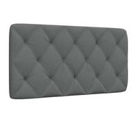 GeenYuu Coussin de tête de lit gris foncé, 102 x 48 cm, en tissu, rembourré en fibre PP, pour lit de 100 cm, montage mural ou cadre de lit, doux et confortable