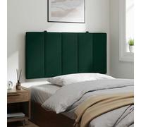 GeenYuu Coussin de tête de lit Hanko Vert foncé en Velours 100 cm rembourré Mousse avec Fixation Auto-agrippante pour Cadre lit Adulte Enfant décor Mural Confortable