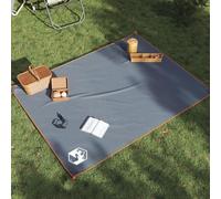 GeenYuu Couverture de Pique-Nique en Polyester 190T Gris et Orange 205x155 cm avec piquets et Sac de Transport pour Camping randonnée Bivouac Trekking et activités Plein air