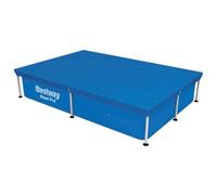GeenYuu Couverture de Piscine Bestway Flowclear 221x150 cm en polyéthylène avec Trous de Drainage, Sangles de Fixation, Protection antipoussière pour Piscine Hors Terre