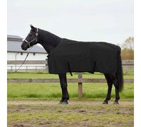 GeenYuu Couverture équine Polyester Noir 135 cm pour Cheval et Poney Hiver extérieur Respirant Protection Chaleur Ajustable Garrot poitrail avec Sangle pour écurie Paddock Box