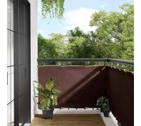 GeenYuu Écran de Balcon Marron 90x800 cm 100% Polyester Oxford avec œillets Aluminium résistant à l'eau et UV pour Balcon terrasse Jardin Piscine Protection Contre Vent et Chaleur