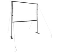 GeenYuu Écran de projection avec supports 84" 4:3 en polyester blanc mat 176 x 138 cm sur pied portable pour home cinéma, bureau, présentation, jardin avec cadre en fer solide