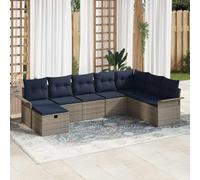 GeenYuu Ensemble canapé de Jardin 8 pcs en Poly rotin avec Coussins Confortables, modulable et léger, résistant aux UV et intempéries, pour terrasse Balcon Patio et Espace détente extérieur