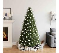 GeenYuu Ensemble de Boules de Noël Blanc 100 pièces en Plastique léger avec boîte de Rangement, Tailles variées 3-6 cm, décoration Sapin intérieur extérieur pour fête Saison réveillon