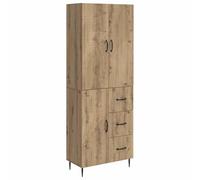 GeenYuu Ensemble mobilier Salon 2 pcs chêne Artisanal 66 x 34,5 x 89,5 cm avec Buffet Armoire modulable Rangement pour Chambre Salle à Manger Bureau entrée Cuisine