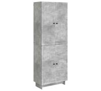 GeenYuu Ensemble mobilier Salon 2 pcs Gris béton 66 x 34,5 x 90 cm avec Armoire, Commode, Buffet et Rangement pour Chambre, Bureau, Cuisine, entrée, aménagement Maison