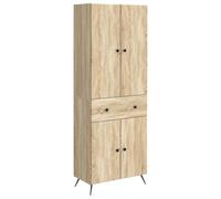 GeenYuu Ensemble mobilier Salon chêne Sonoma 2 pcs, avec étagères, tiroirs et Portes, Rangement modulable pour Chambre, Salle à Manger, Bureau, entrée, Cuisine, aménagement Maison Pratique