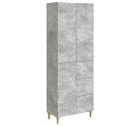 GeenYuu Ensemble mobilier Salon Gris béton 2 pcs avec Rangement modulable et tiroirs, Design Compact pour Chambre, Salle à Manger, Bureau, Cuisine, entrée, idéal pour aménagement Maison Polyvalent