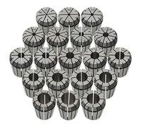 GeenYuu ER32 Lot de 19 pinces de serrage rotatives en acier 45# trempé et affûté avec précision, plage de serrage de 2 à 20 mm, idéal pour l'atelier, le travail du métal, le travail du bois, le