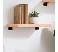 GeenYuu Étagère Murale en Bois de chêne Massif Non traité 40x20x4 cm avec Bord Vivant, Support de Rangement Flottant pour Cuisine Salon Bureau Chambre, Tablette décorative pour Cadre Plante bibelot