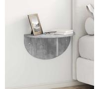 GeenYuu Étagère Murale en Bois d'ingénierie Gris béton 48 x 24 x 24 cm 2 pcs Support Rangement Suspendu pour Salon Chambre Bureau décoration Fonctionnelle