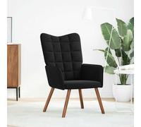 GeenYuu Fauteuil relax en velours noir avec structure robuste, assise et accoudoirs confortables, 61,5 x 69 x 95,5 cm, idéal comme salon, bureau ou chaise de chambre à coucher pour une assise