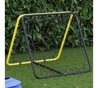 GeenYuu Filet de Rebond de Football Double Face Jaune et Noir avec Cadre Acier réglable, ancrages Stables, idéal pour entraînement tir précision Gardien Club école Jardin Match