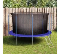 GeenYuu Filet de sécurité pour trampoline rond de 3,66 m en polyéthylène résistant aux intempéries avec fermeture éclair, convient pour 8 barres, pièce de rechange pour accessoires de trampoline