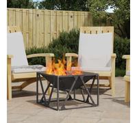 GeenYuu Foyer noir en acier 50 x 50 x 35 cm pour jardin, terrasse, extérieur, source de chaleur efficace avec construction durable, idéal pour les soirées confortables et une décoration élégante dans