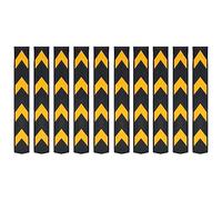 GeenYuu Lot de 10 protections d'angle réfléchissantes en caoutchouc 80 cm de long avec bandes jaunes pour parking, garage souterrain, montage mural, terrain d'entreprise, résistant aux intempéries
