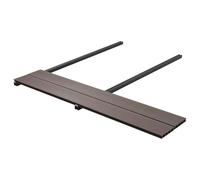 GeenYuu Lot de 120 lames de terrasse WPC marron foncé 220 x 15 x 2,5 cm 34,13 kg avec clips, vis, poutres, pour intérieur et extérieur, nettoyage et entretien pratiques