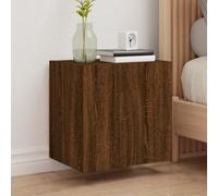 GeenYuu Lot de 2 armoires murales - Aspect chêne marron - 40,5 x 30 x 40 cm - Montage mural - Polyvalent - Pour salon, chambre à coucher