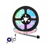 GeenYuu Lot de 2 bandes LED noires transparentes, 950 mm, éclairage intérieur, source d'alimentation USB, flexible, pour chambre, jardin, balcon, fête, mariage